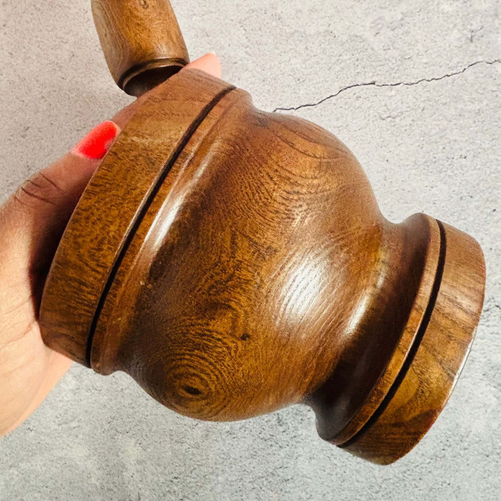 photo furniture Antique Wooden English Treen Mortar And Pestle