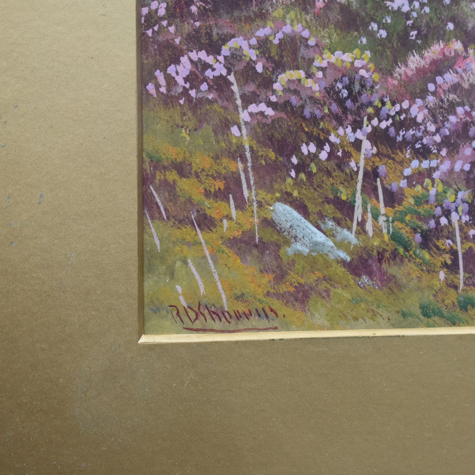 Antique Reginald Daniel Sherrin Dartmoor Exmoor Watercolour Framed Painting Pair photo buy