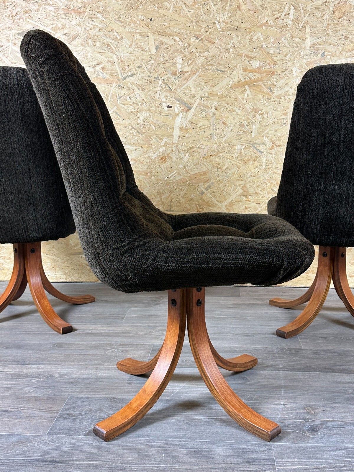 photo buy 3x 60s 70s Chair Swivel Dining Chair Mid Century Danish Modern Design