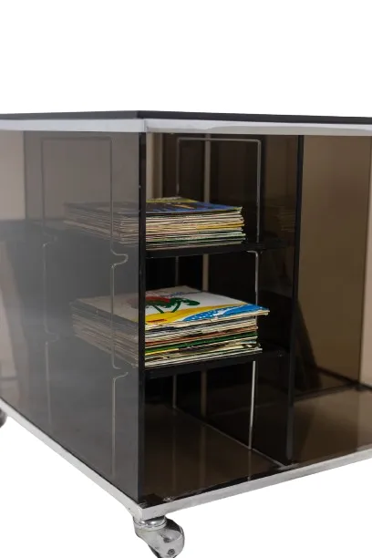 2500.0 Maison Jansen. Furniture For Vinyls In Smoked Glass. 1970s. photo