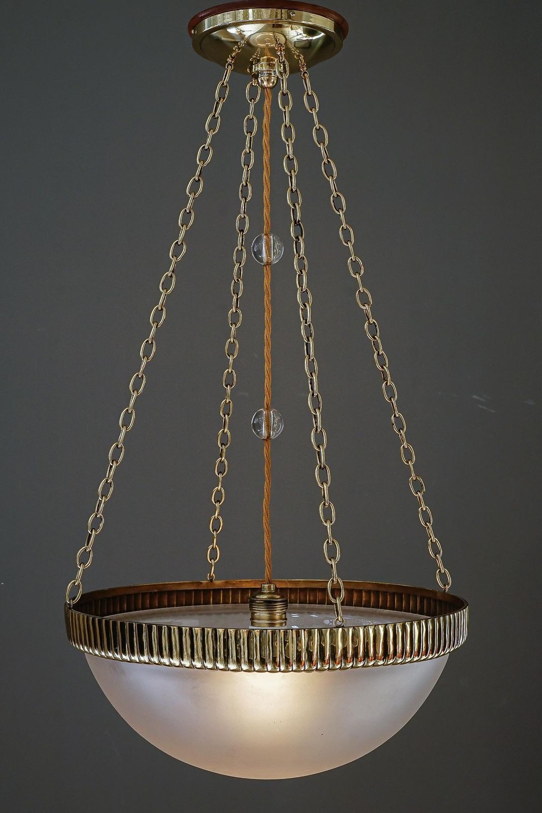 Otto Prutscher Chandelier With Original Glass Shade Vienna Around 1908 photo 2375.0