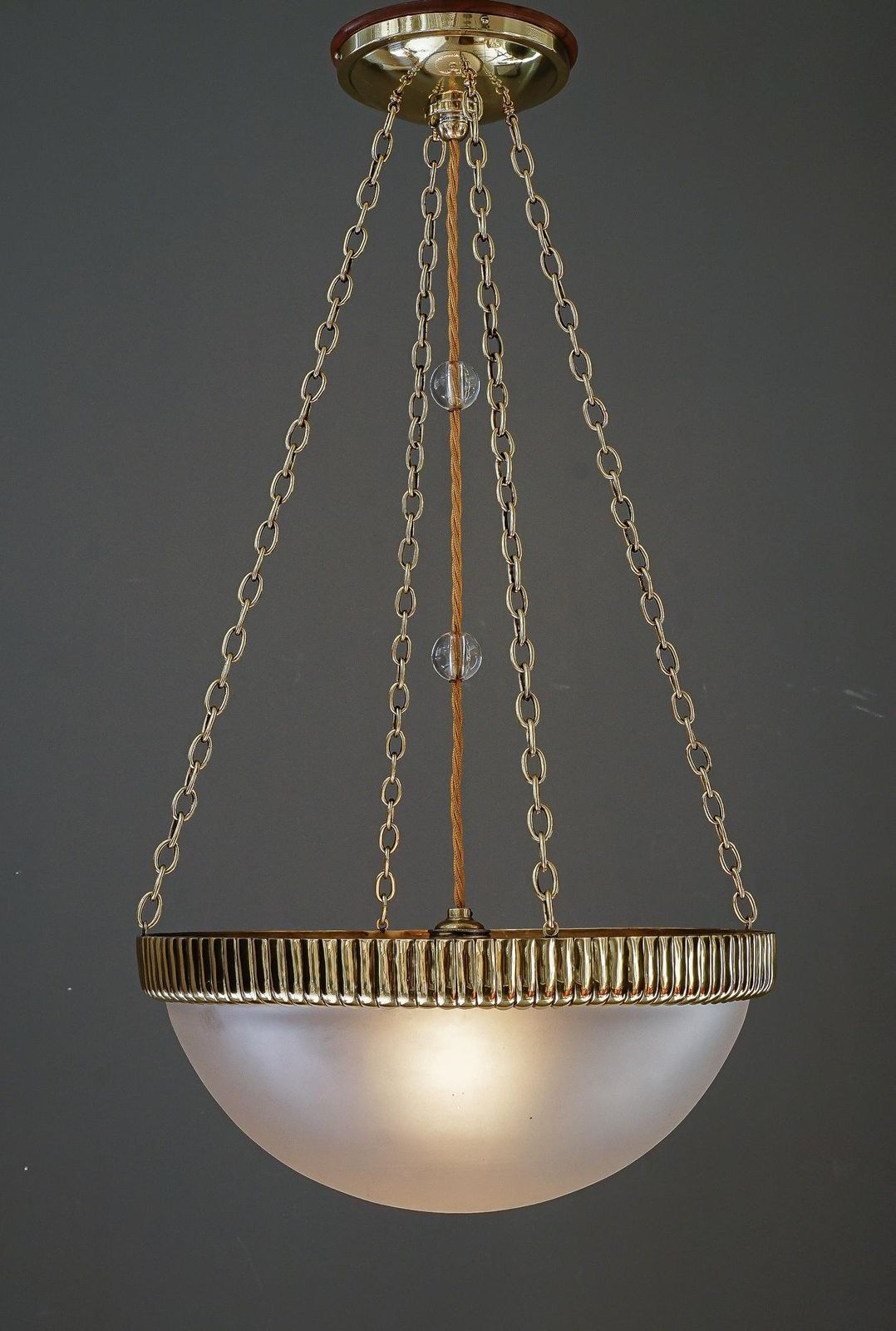 Otto Prutscher Chandelier With Original Glass Shade Vienna Around 1908 photo buy