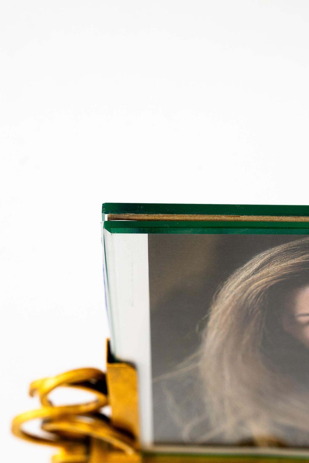 Art Deco Brass Picture Frame With Glass Vienna Around 1920s photo for sale