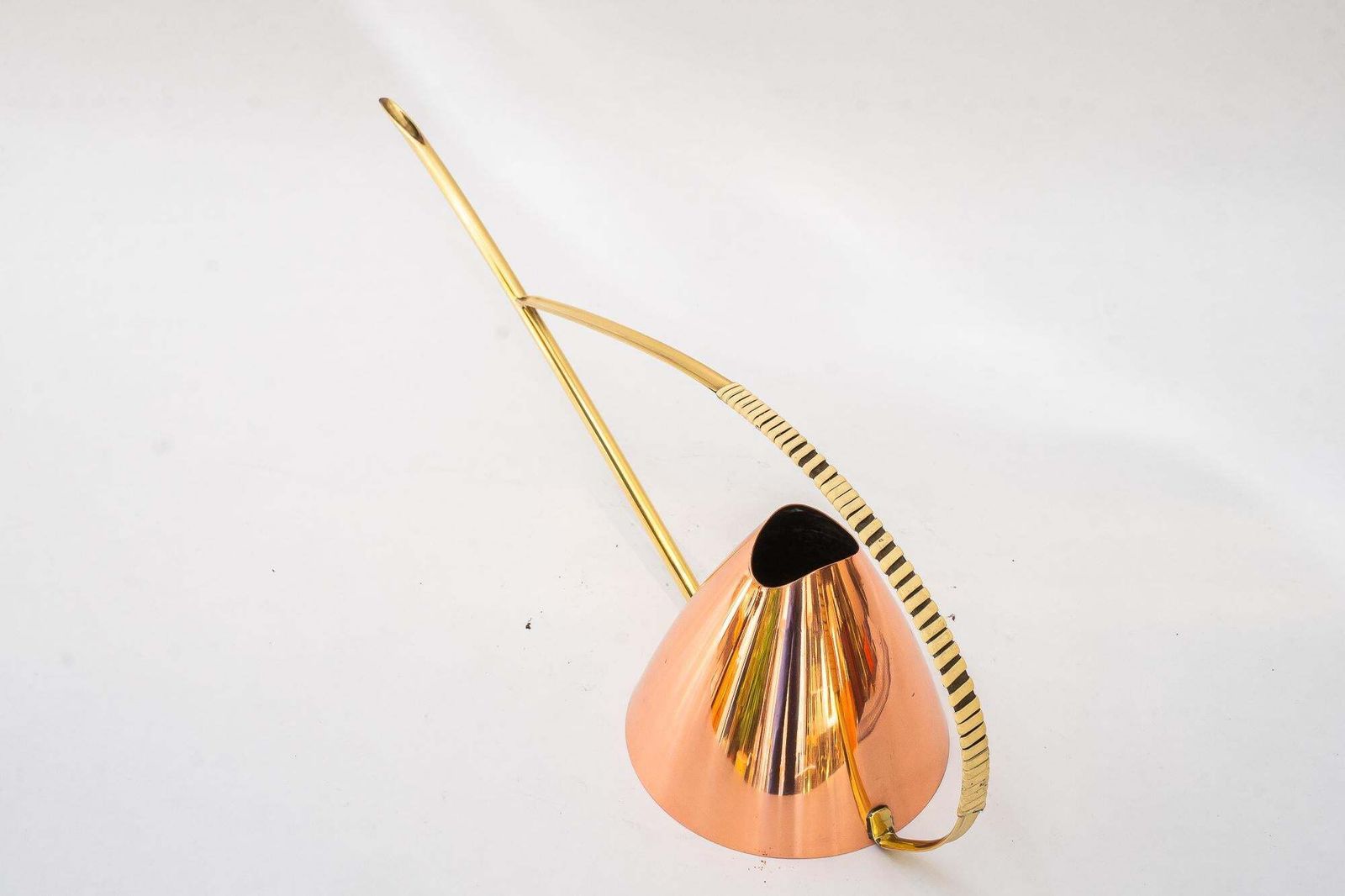 Copper And Brass Conbination Watering Can Vienna Around 1950s photo for sale