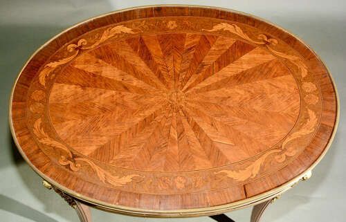 A 19th Century Gilt Bronze Mounted Louis XV Table On Hoof Feet photo 1150.0