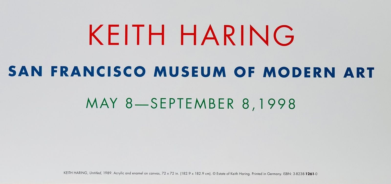 Keith Haring   San Francisco Museum Of Modern Art (1998)   Vintage Exhibition Poster photo vintage