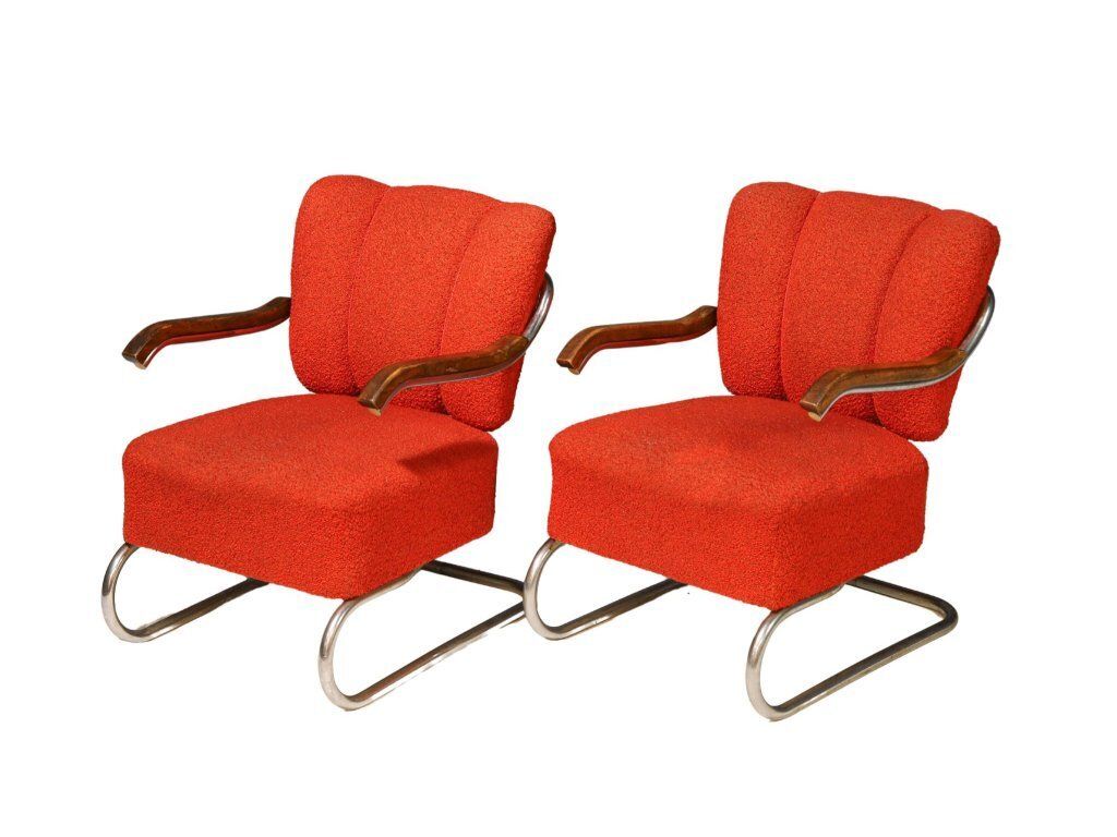Pair Of Cantilever Armchairs Bauhaus | Thonet, 1930s