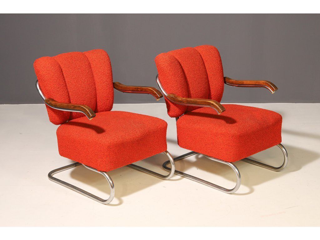 Pair Of Cantilever Armchairs Bauhaus | Thonet, 1930s photo for sale