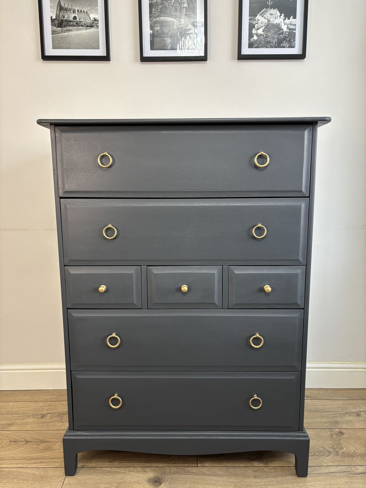 Stag Minstrel Set, 1x Stag Minstrel Chest Of Drawers, 2x Stag Minstrel Bedside Tables photo furniture