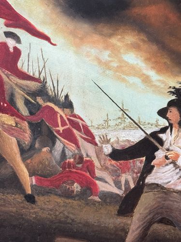Art Historic After John Trumbull 'The Battle Of Bunker Hill' Artist Robert Lawson photo