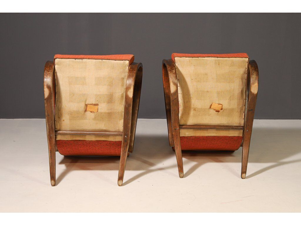 photo furniture Art Deco Streamline Armchairs H269 By Jindřich Halabala, 1930s, Set Of 2