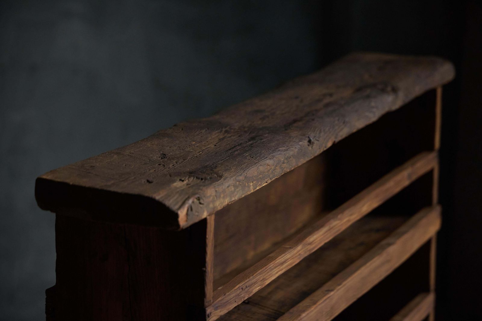 Brutalist Wabi Sabi Bookcase, France, 19th Century photo vinterior