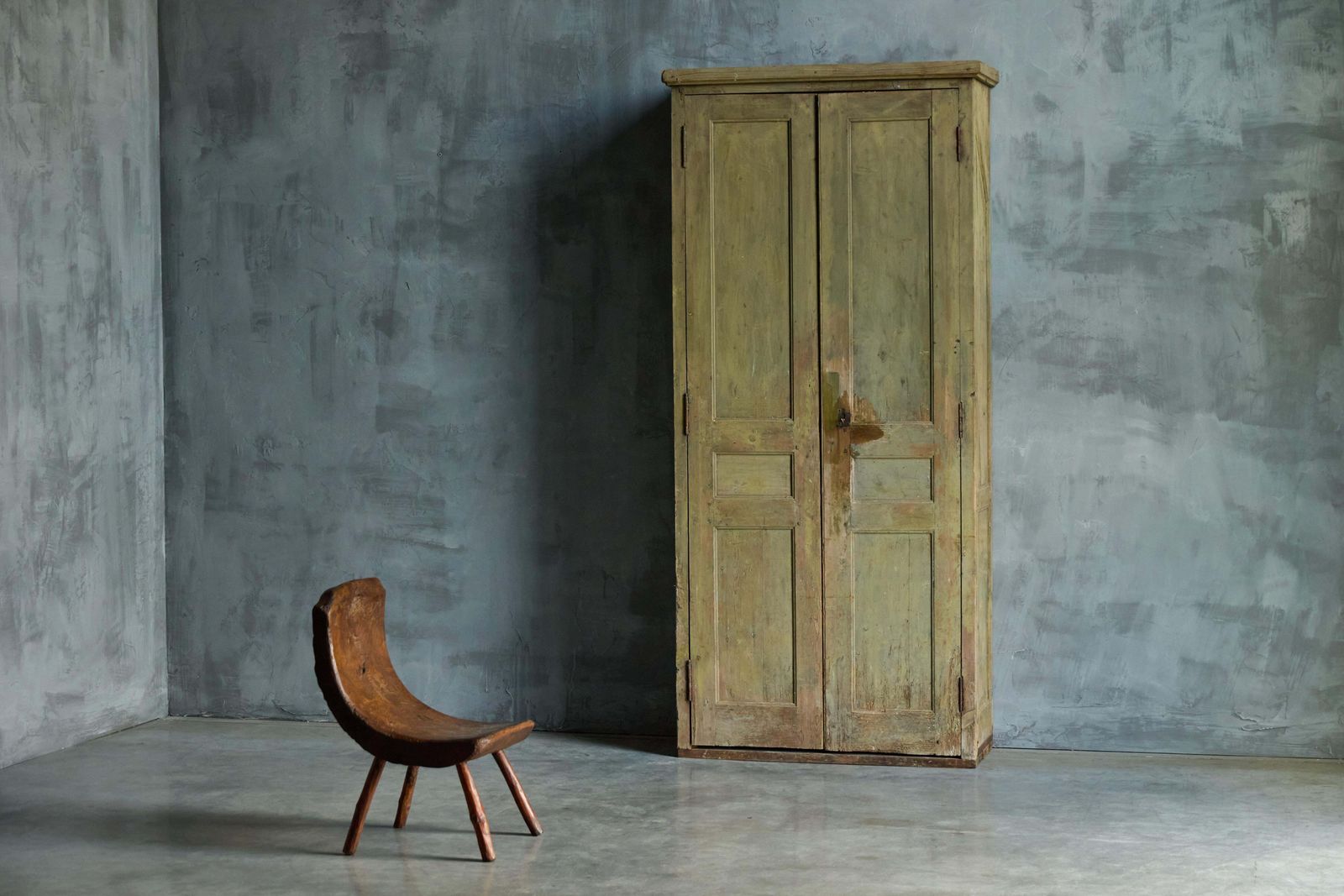 Rustic Primitive Green Cabinet, France, 19th Century photo Furniture