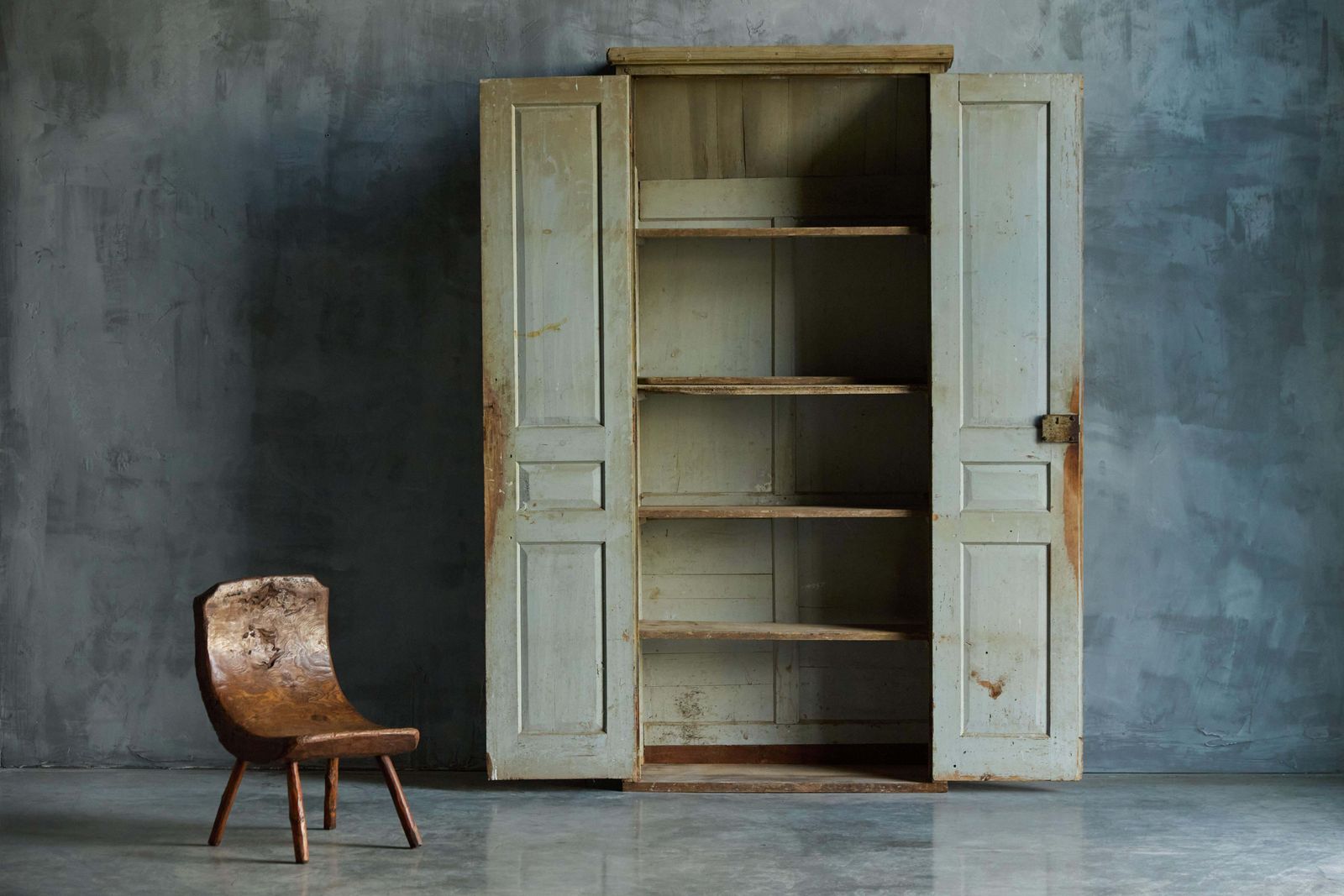 photo buy Rustic Primitive Green Cabinet, France, 19th Century