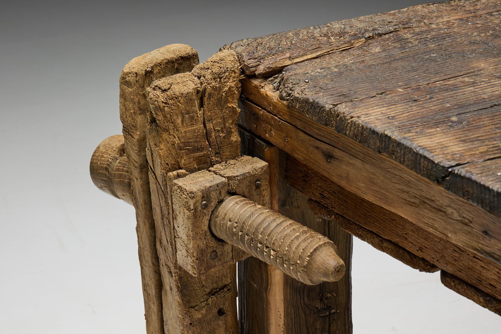 3839.0 Rustic Primitive Working Bench, France, Early 19th Century photo