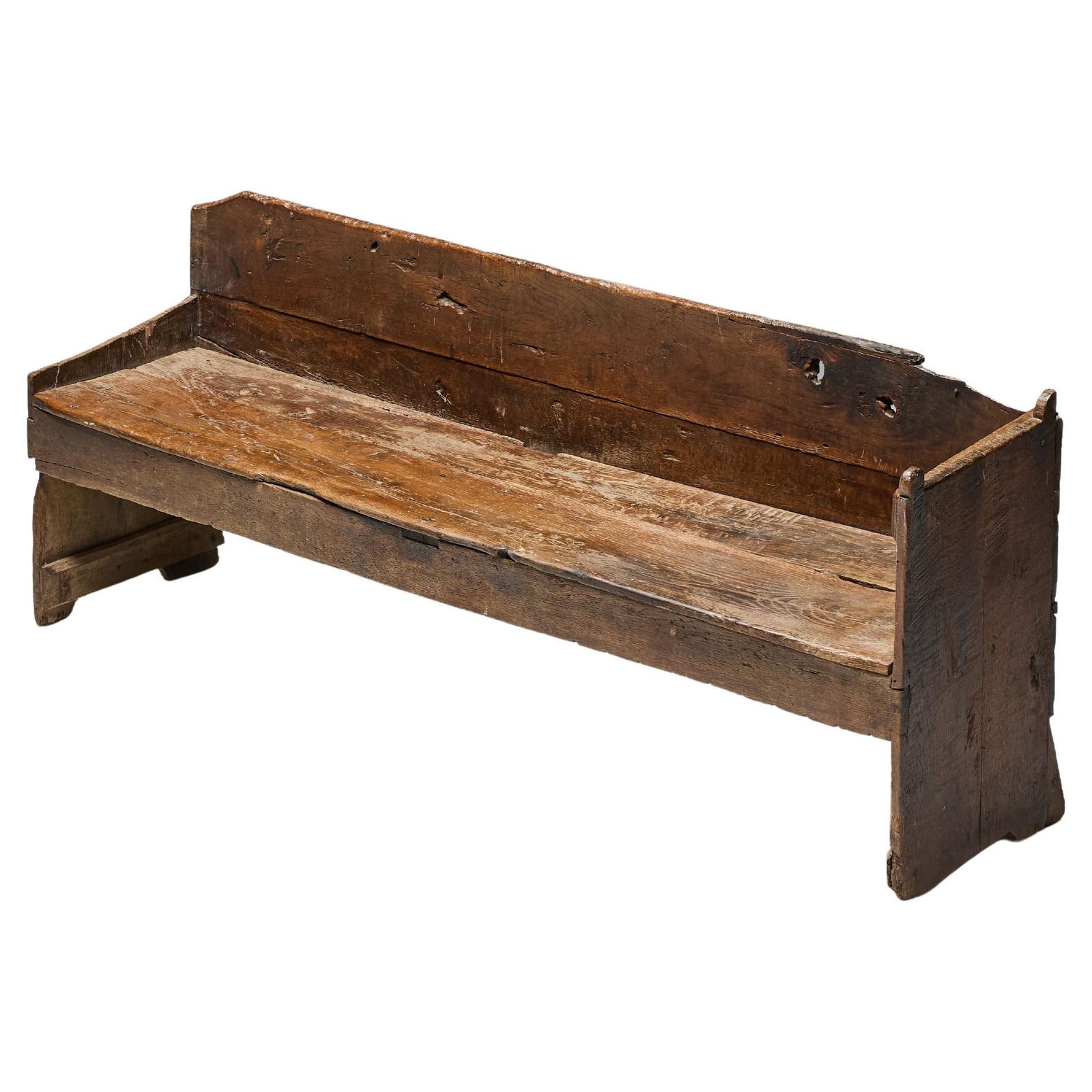 Primitive Wabi Sabi Bench, France, 19th Century