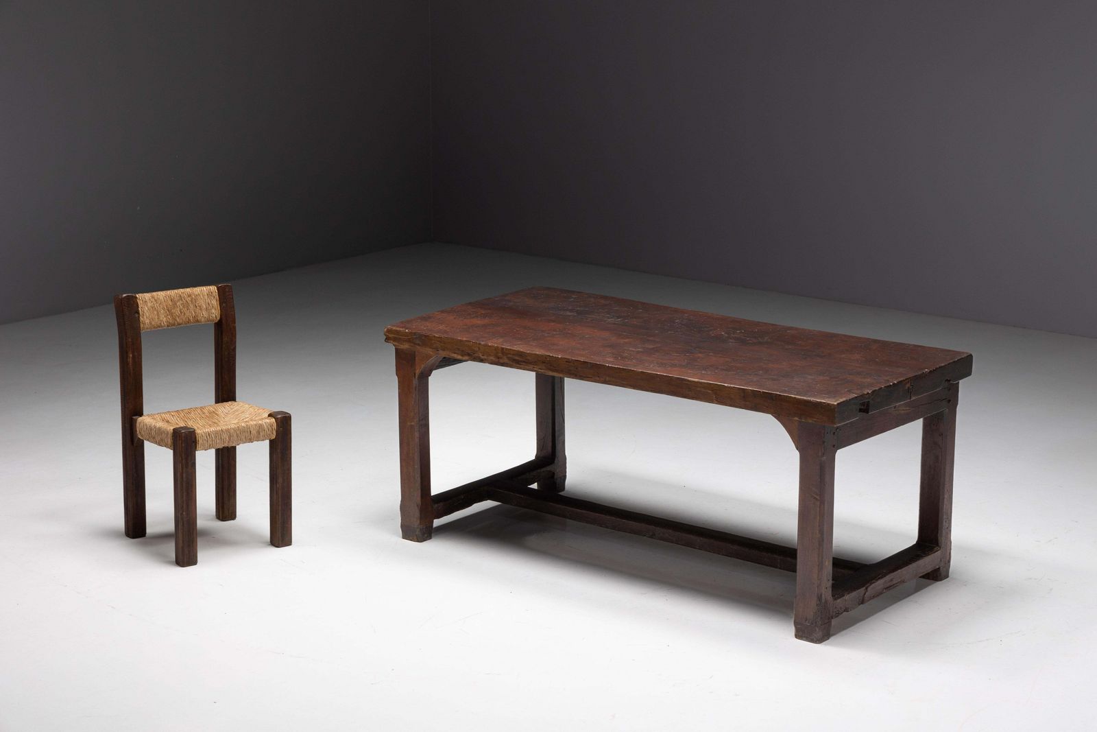 Brutalist Art Populaire Dining Table, France, 19th Century photo buy