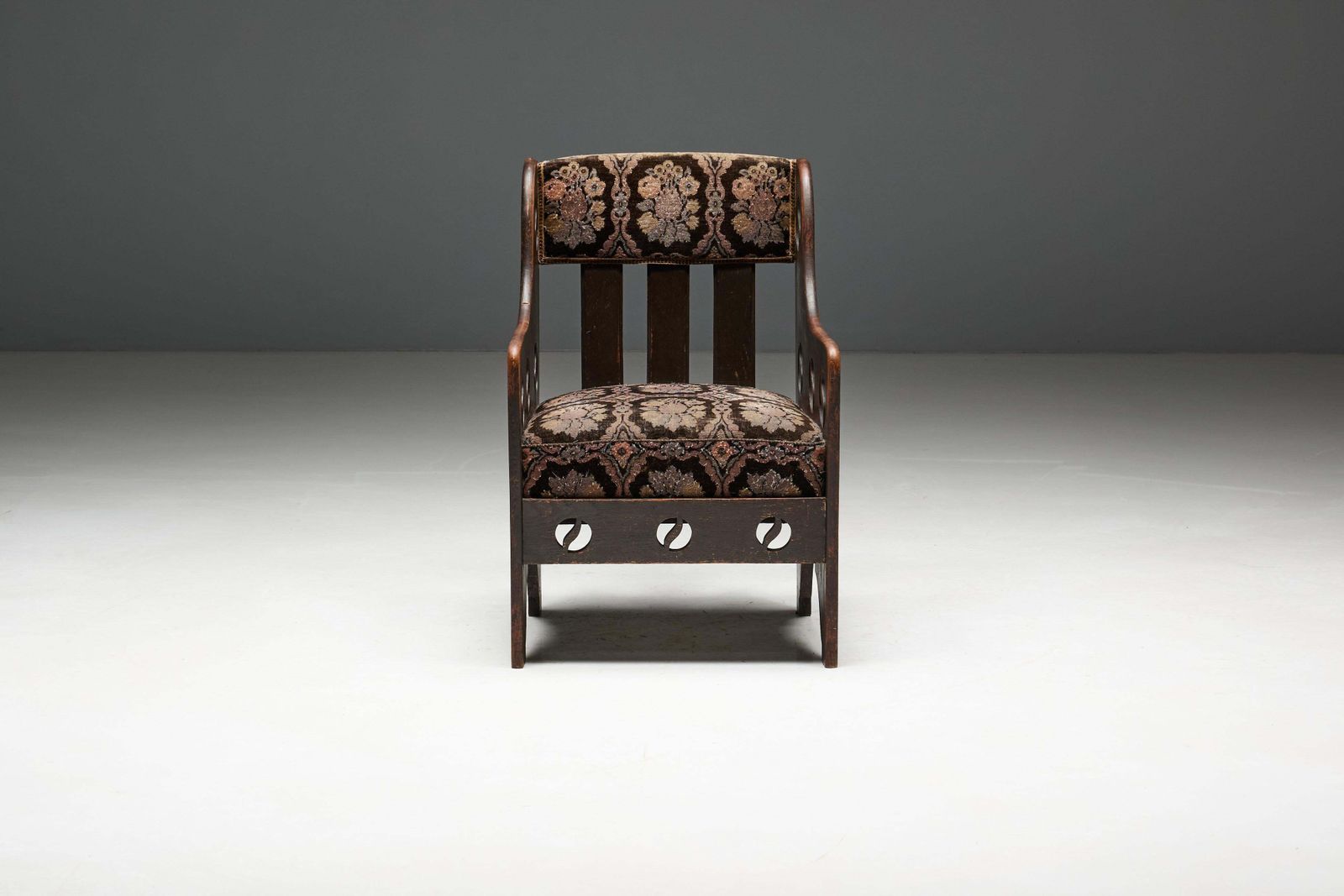 Arts And Crafts Oak Armchair, Uk, 1900s photo for sale