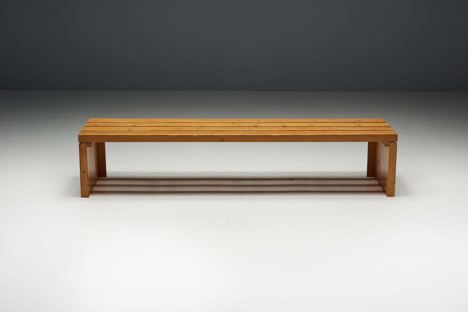 photo furniture Slate Bench By Charlotte Perriand For Les Arcs, France, 1980s