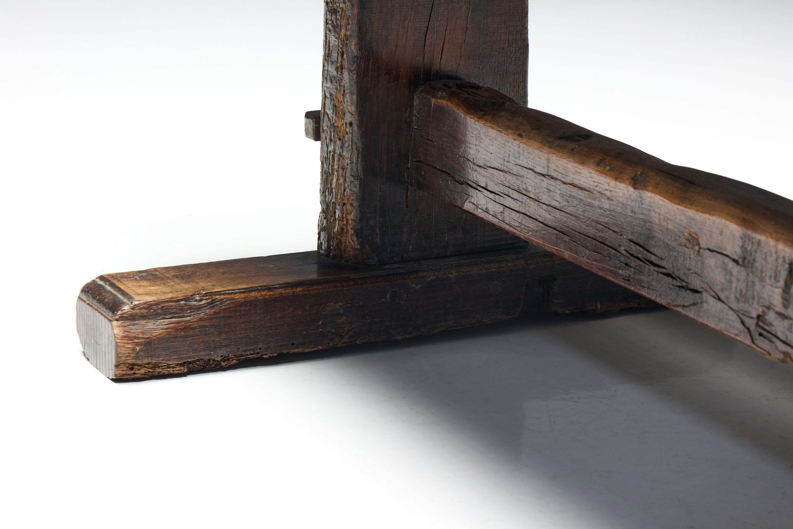 photo for sale Robust Travail Populaire Farm Table, France, 19th Century