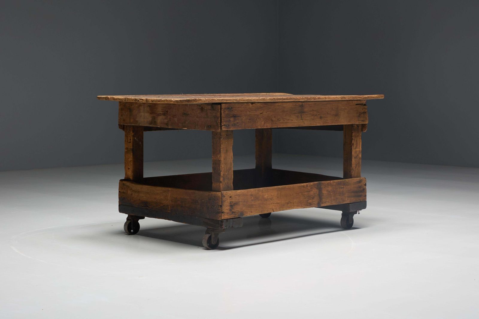 Primitive Industrial Table, France, 19th Century photo Furniture