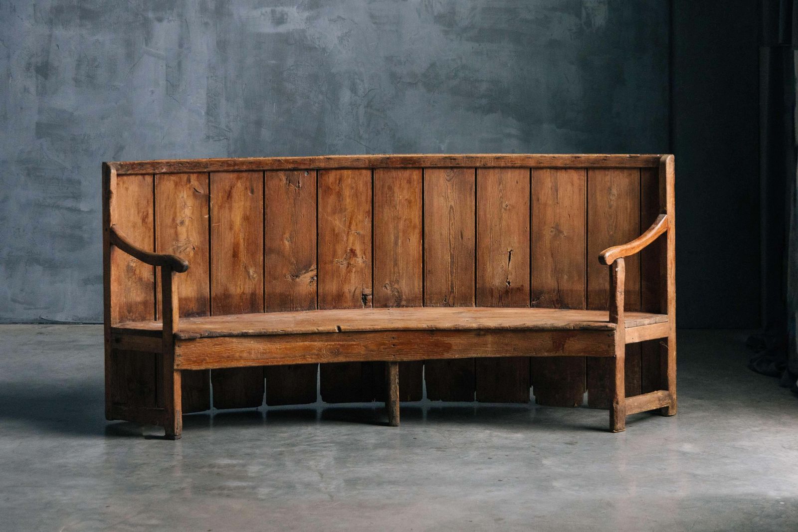 Rustic High Back Tavern Settle, England, 18th Century photo furniture