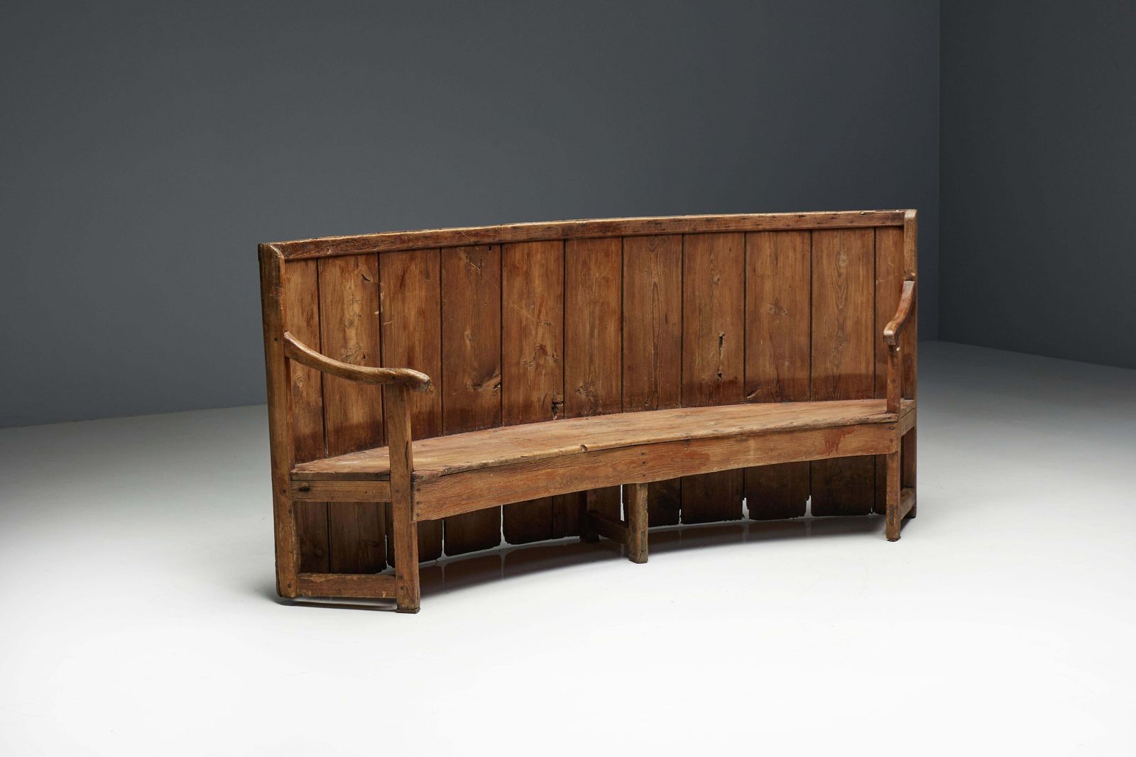Rustic High Back Tavern Settle, England, 18th Century photo Furniture