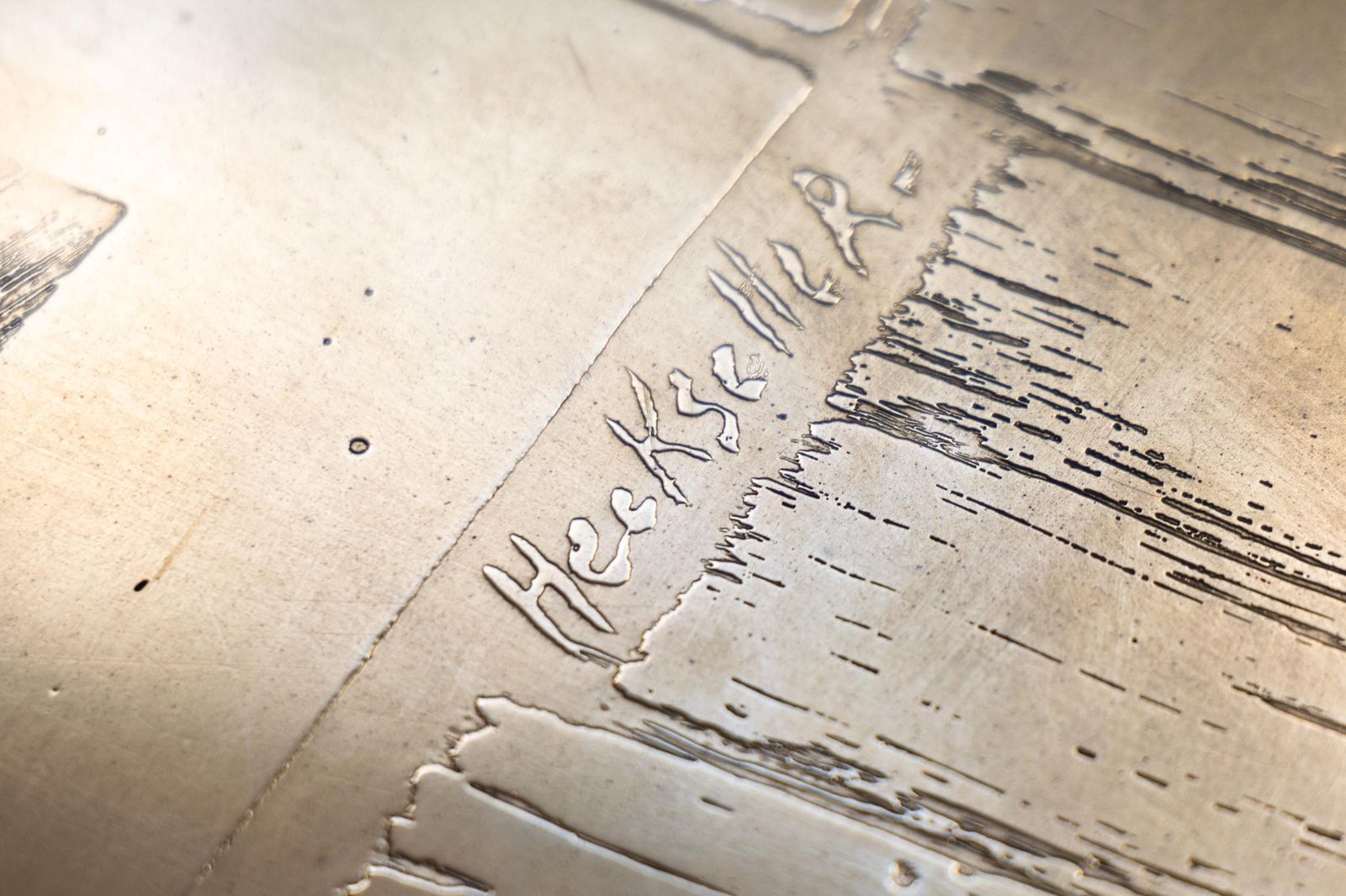 photo furniture Brass Etched Coffee Table By Christian Heckscher, Belgium, 1970s