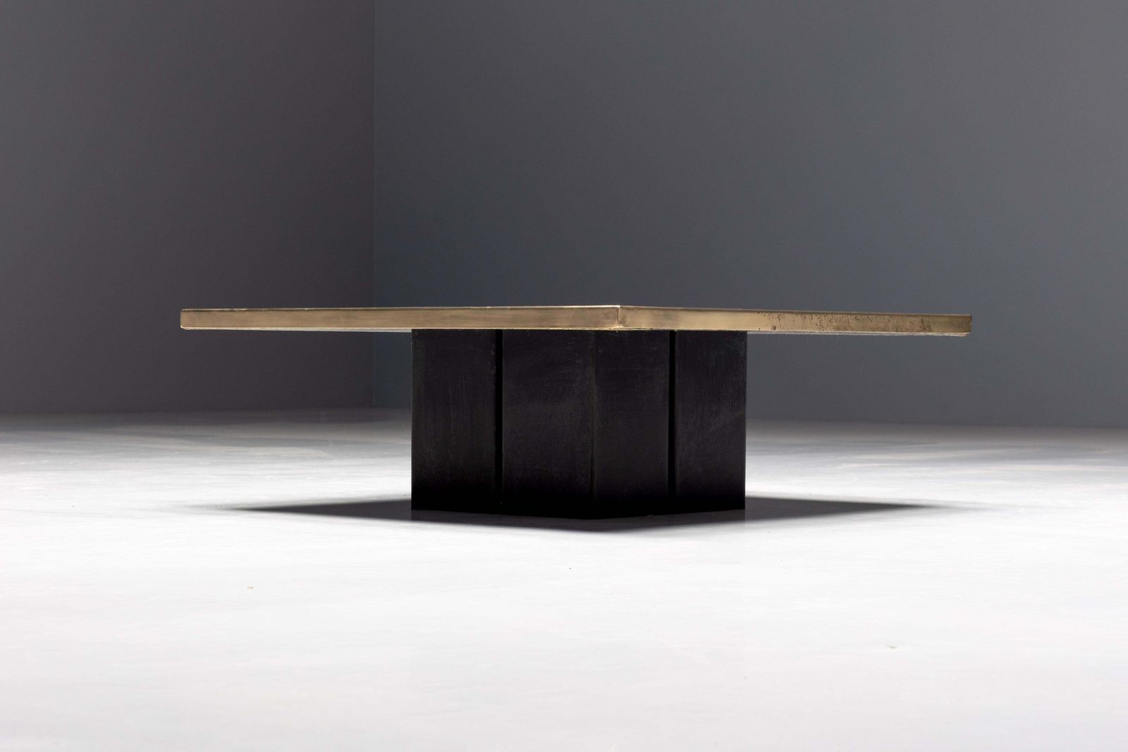 6569.0 Brass Etched Coffee Table By Christian Heckscher, Belgium, 1970s photo