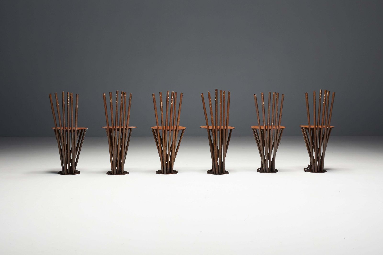 Industrial Wabi Sabi Primitive Chairs, France, 1950s photo vinterior