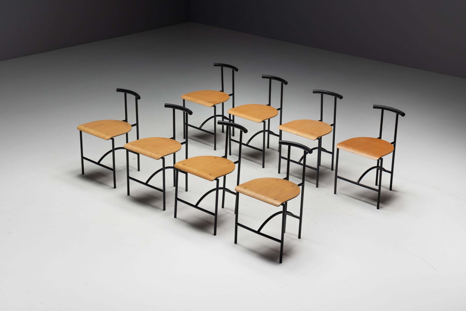 Postmodern "Tokyo" Dining Chairs By Rodney Kinsman For Bieffeplast, Italy, 1980s photo furniture