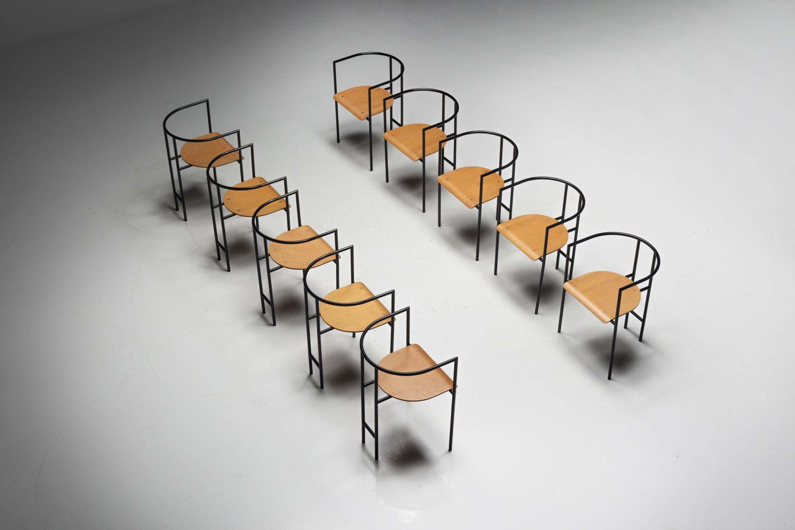 Postmodern "Tokyo" Armchairs By Rodney Kinsman For Bieffeplast, Italy, 1980s photo Furniture