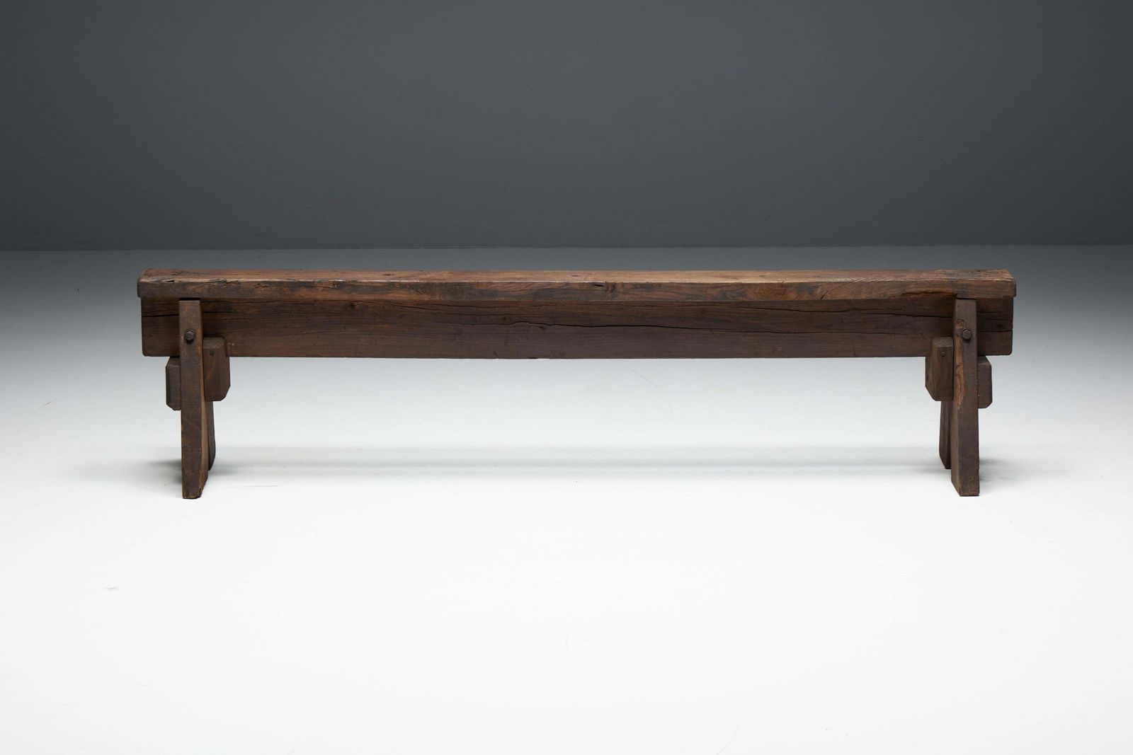 photo vinterior Brutalist Folk Art Benches, France, 19th Century