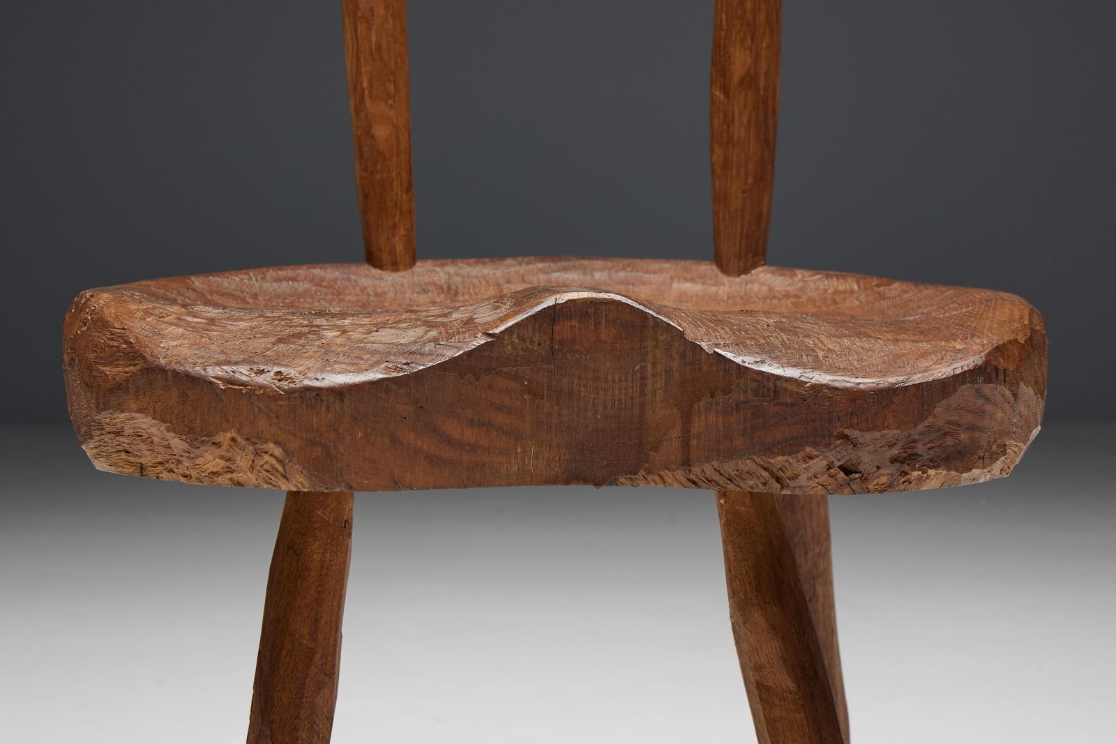 Folk Art Wabi Sabi Chair, France, 19th Century photo vintage