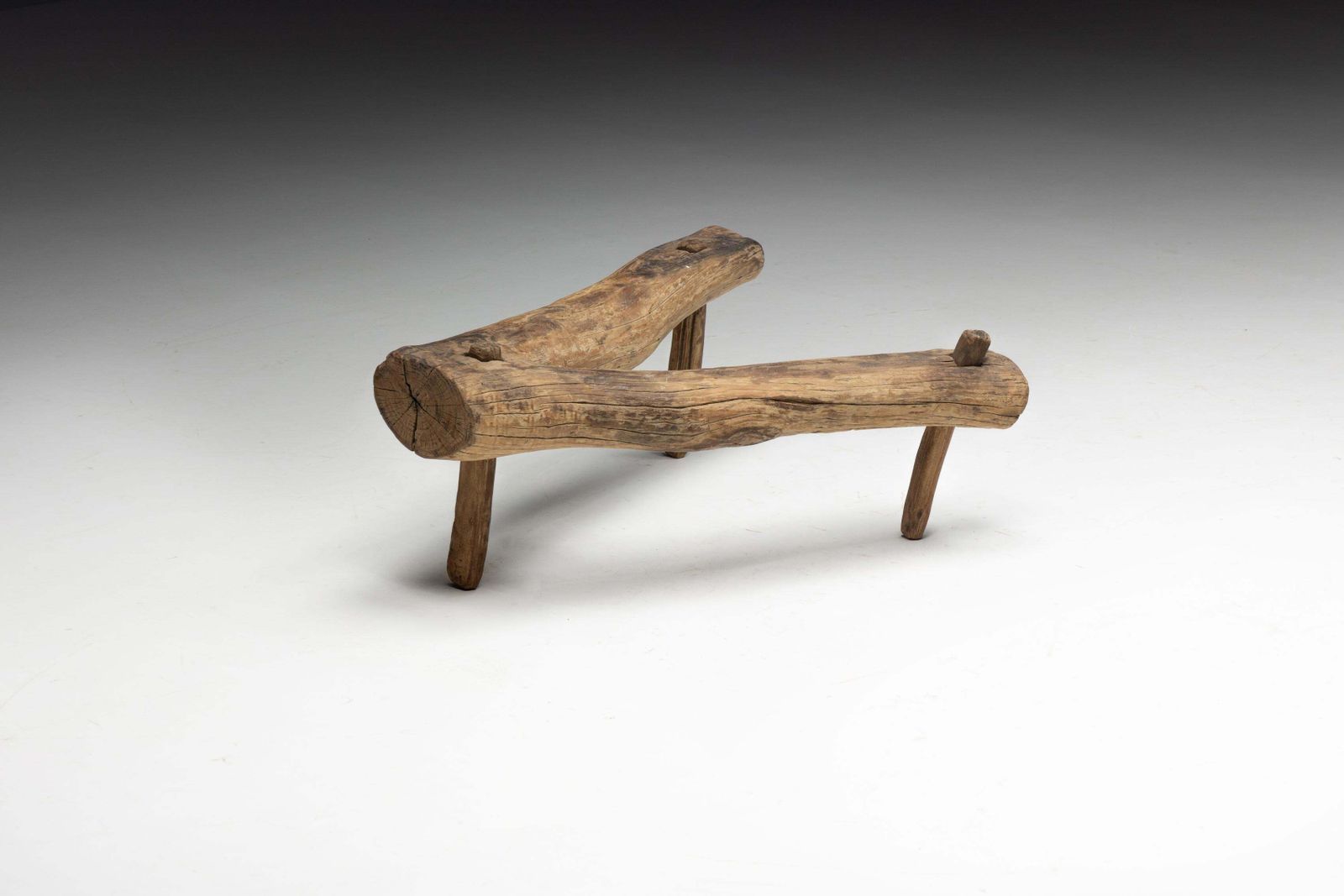 Wabi Sabi Primitive Tripod Stool, France, 18th Century photo furniture
