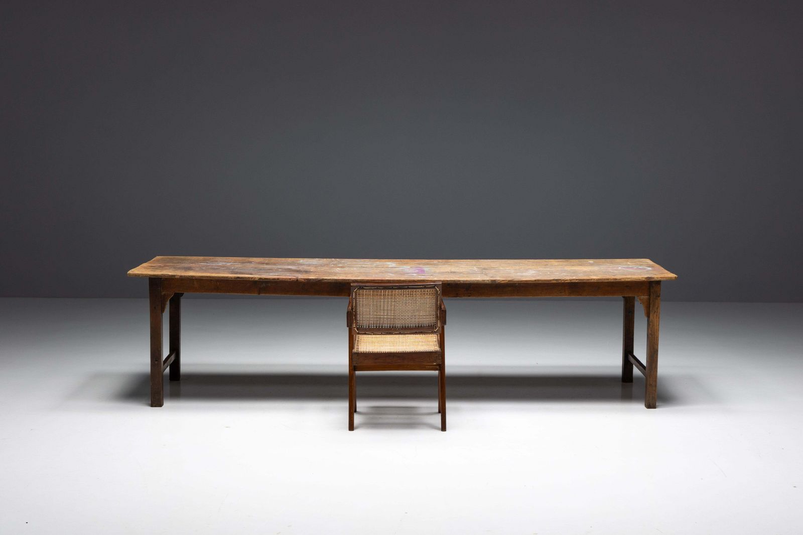 Rustic Primitive Farmhouse Dining Table, France, 19th Century photo for sale