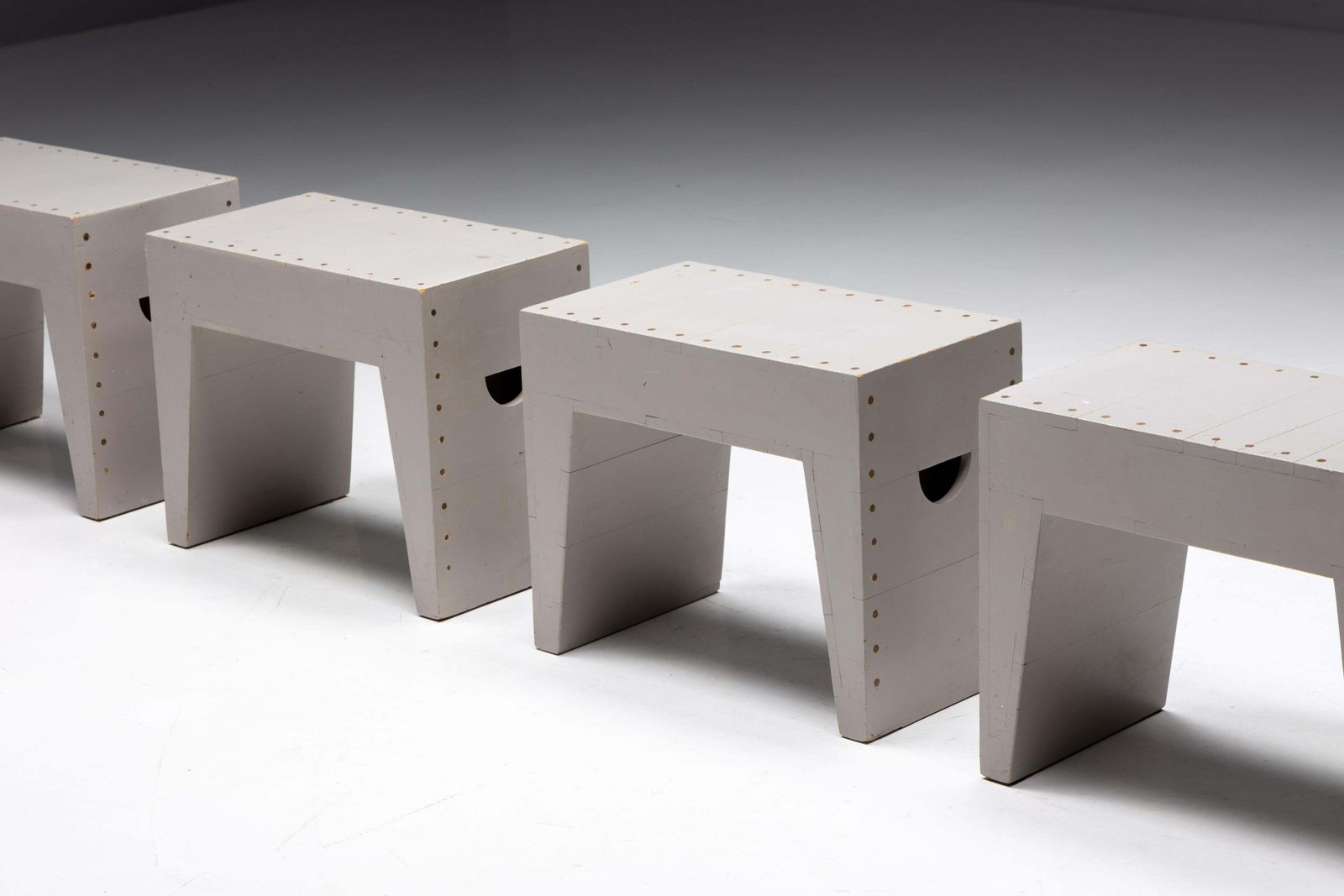 photo furniture Bossche School Stools By Dom Hans Van Der Laan & Jan De Jong, Netherlands, 1970s