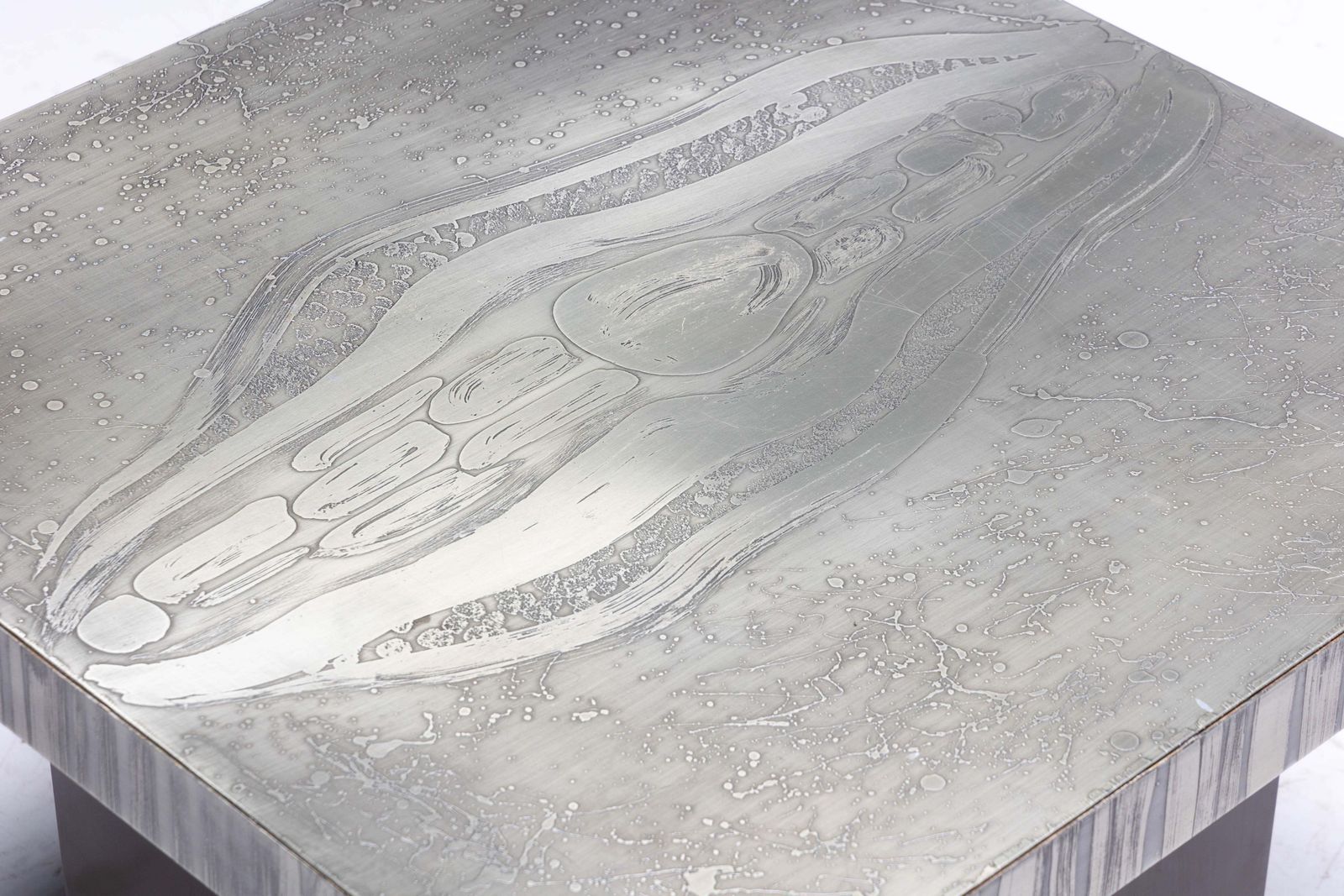 Aluminium Etched Coffee Table By Marc D’haenens, Belgium, 1970s photo vinterior