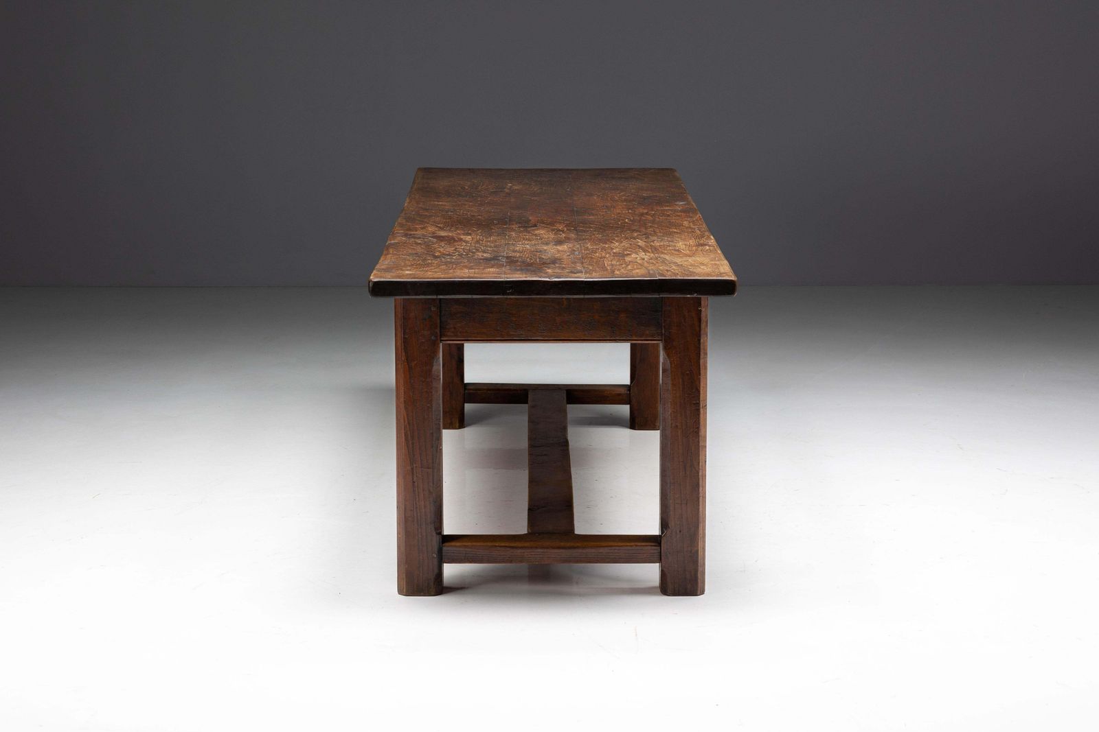 Brutalist Wabi Sabi Dining Table, France, 19th Century photo vinterior