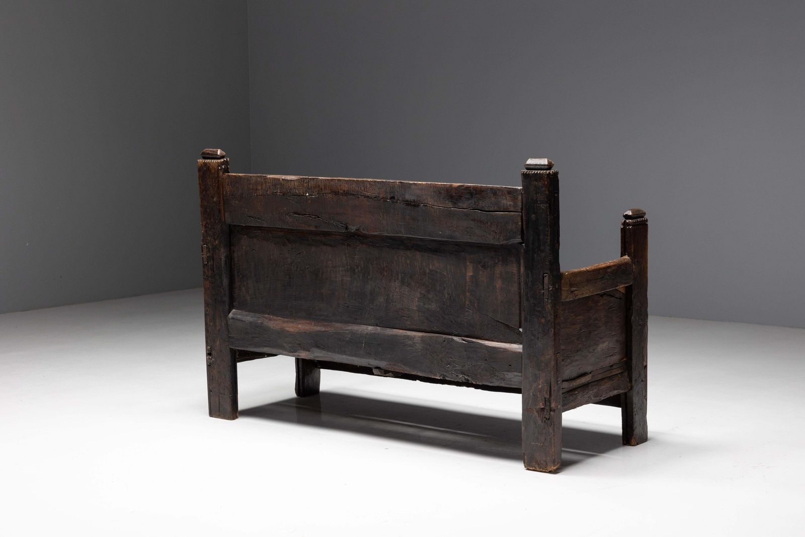 4274.0 Rustic Art Populaire Bench, France, 19th Century photo