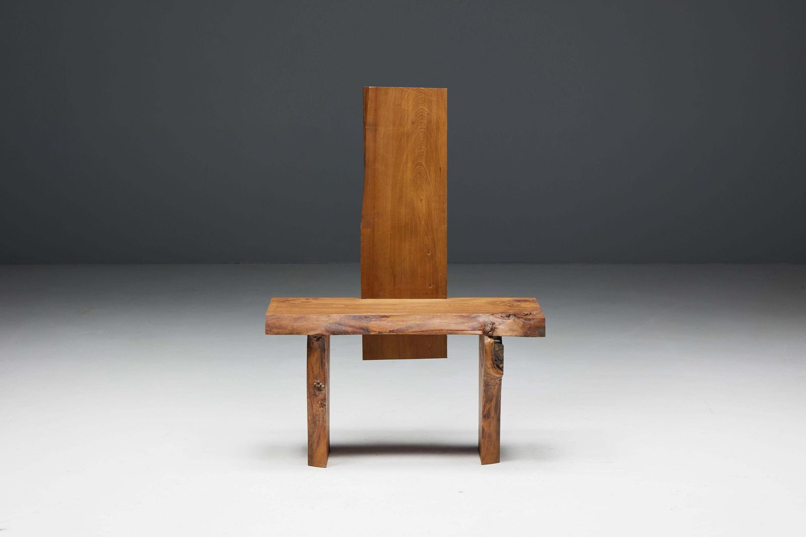 Brutalist Monoxylite Chair, France, 1950s photo furniture