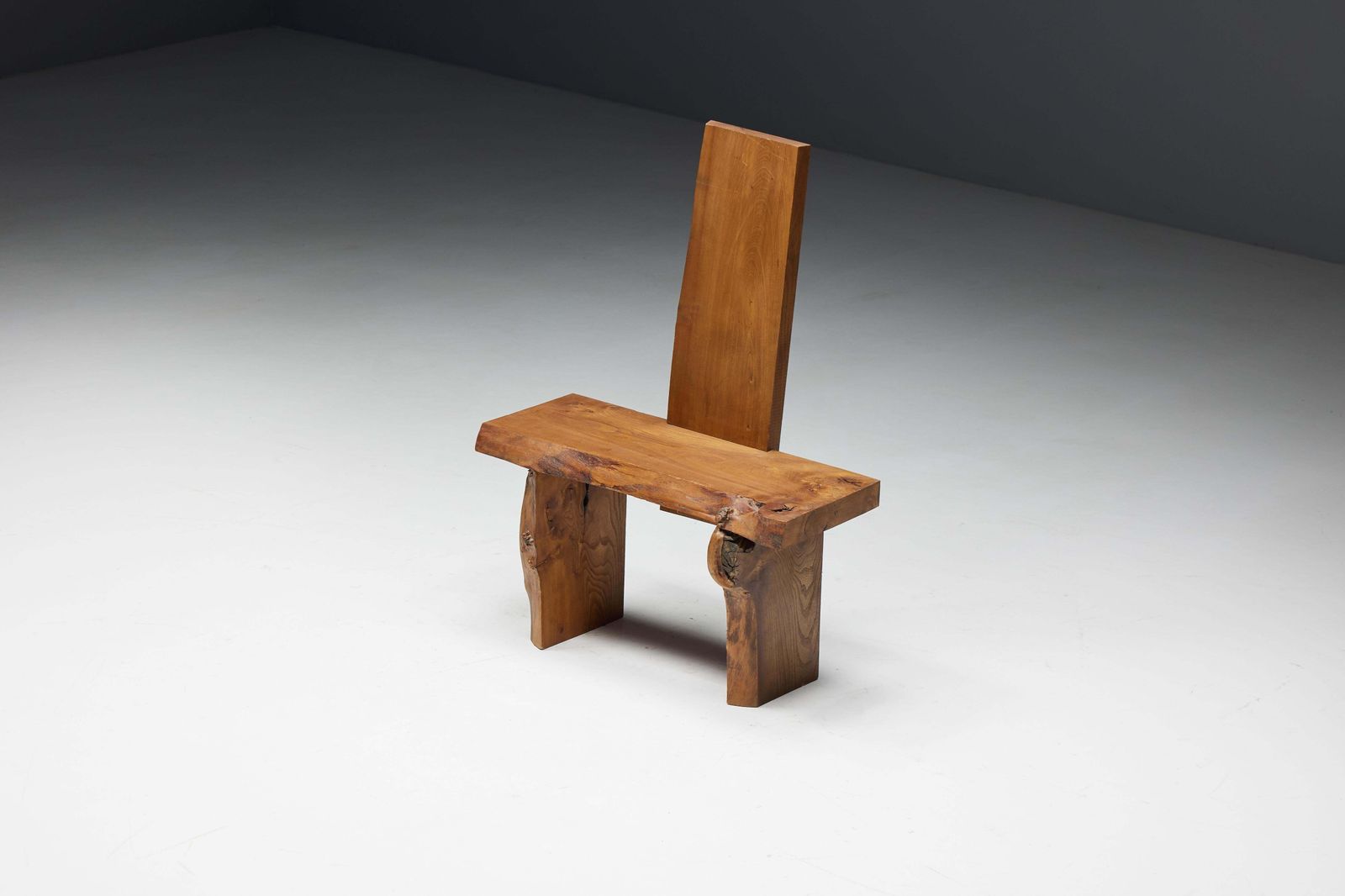 Brutalist Monoxylite Chair, France, 1950s photo Furniture