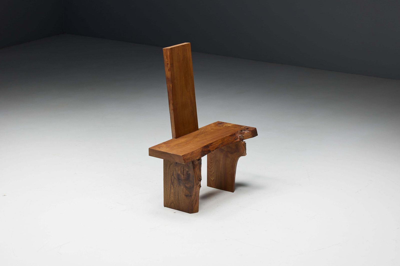 Furniture Brutalist Monoxylite Chair, France, 1950s photo