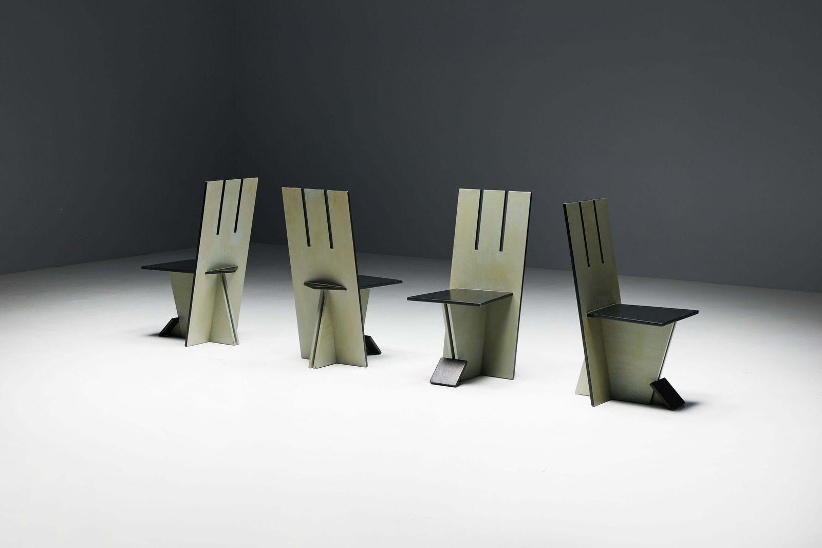 Dining Chairs In The Style Of De Stijl Movement, Netherlands, 1950s photo furniture