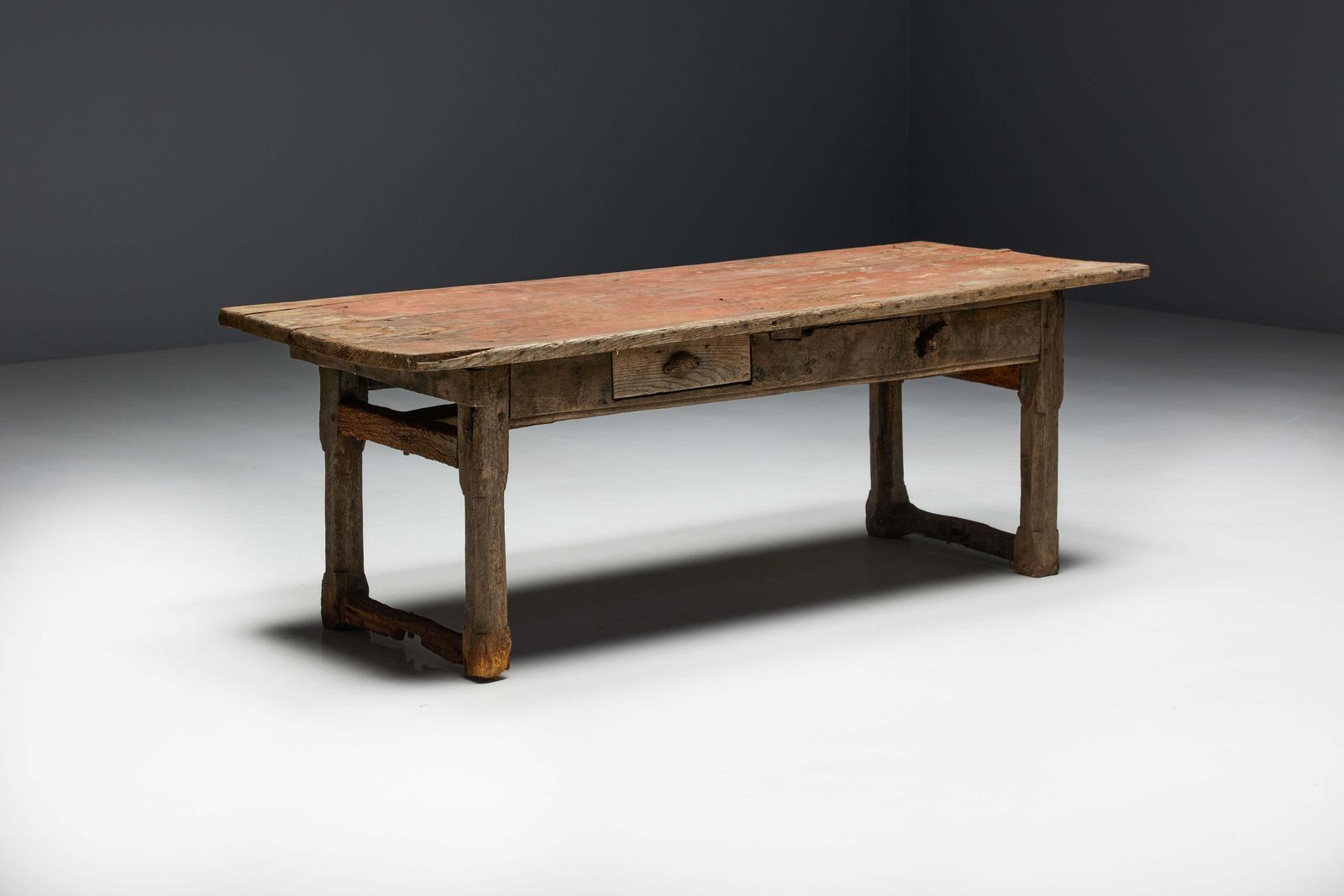 Rustic Travail Populaire Dining Table, France, Early 19th Century photo for sale