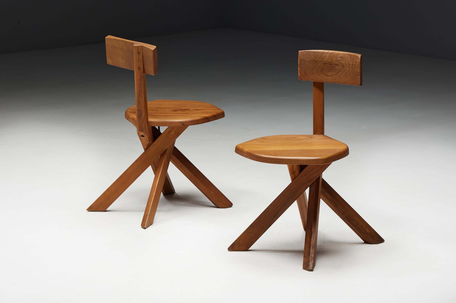 S34 Dining Chairs By Pierre Chapo, France, 1970s photo furniture