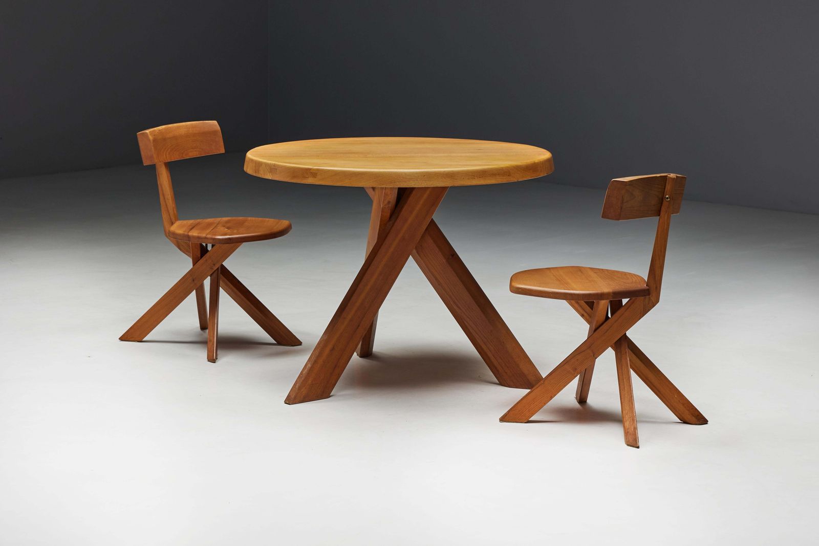 Furniture S34 Dining Chairs By Pierre Chapo, France, 1970s photo