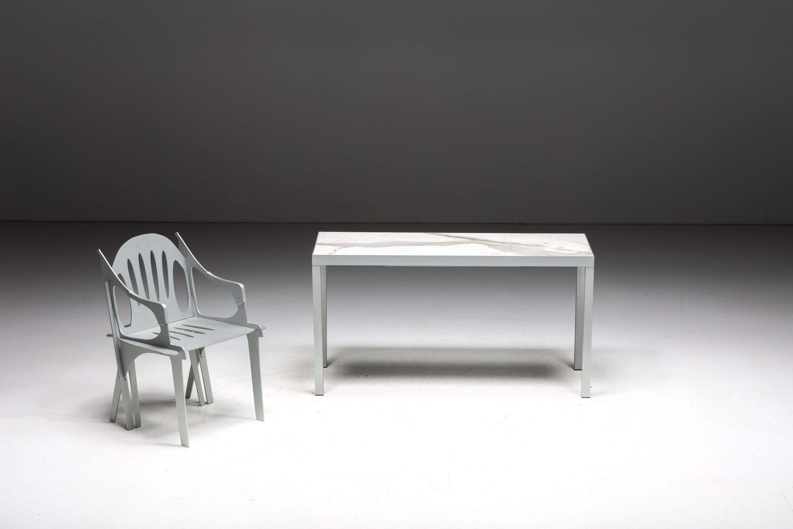 photo for sale Carrara Marble Console Table By Philippe Starck, France, 1990s