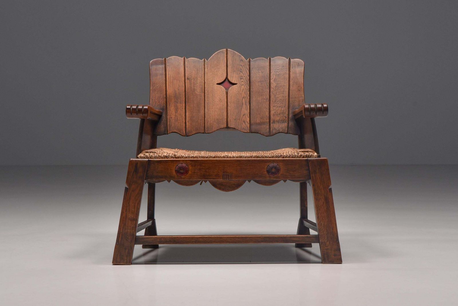 Rustic Folk Art Lounge Chair, Uk, 1920s photo furniture