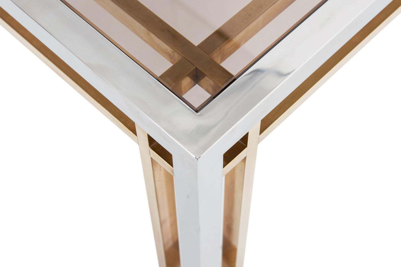 Romeo Rega Side Tables In Chrome, Brass And Glass photo buy